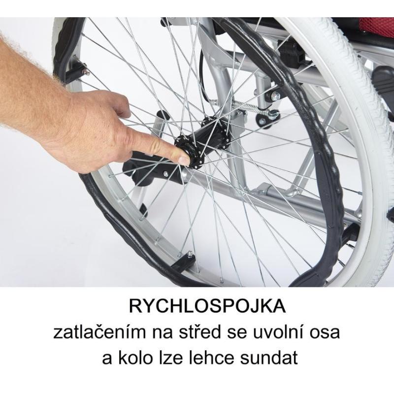 Timago Classic BD (H011) 46 cm mechanický invalidní vozík s brzdami pro doprovod - Obrázek 3